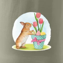 Velikonoční zajíček tulipány