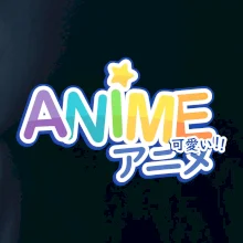 Anime nápis duhový