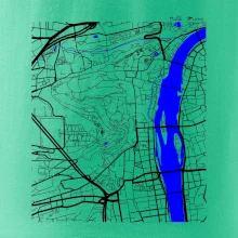 Praha Malá Strana - Mapa s vodními toky