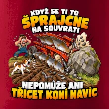 Pluh zaseknutý o balvan na souvrati