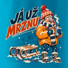 Rodinná vánoční trička - Já už mrznu táta sáňkování