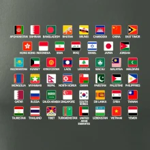 Vlajky států - Asie