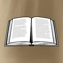 Kniha černobílá otevřená s textem