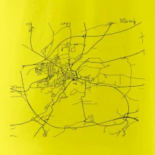 Mapy měst černobílé Slaný