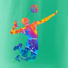 Volejbalista splash s míčem