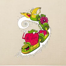 Milkshake vlak kreslený (Pecka design)