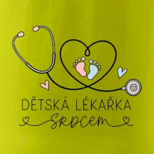 Dětská lékařka srdcem - stetoskop a dětské stopy