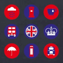 Anglie symboly v kruzích