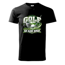 Golfová hůl s míčkem eat sleep repeat