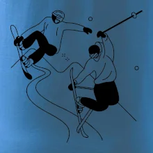 Lyžovaní - kresleny obrázek