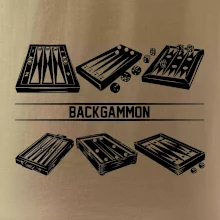 Backgammon černý set