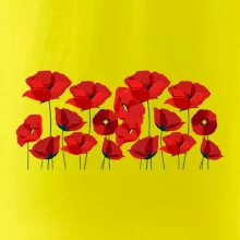 Vlčí mák v řadě