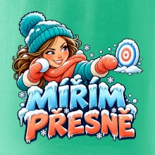 Rodinná vánoční trička - Mířím přesně máma sněhová bitva