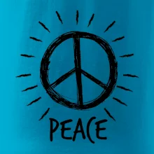 Peace symbol černobílý