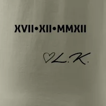 Datum výročí a iniciály