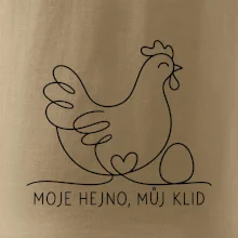 Minimalistická slepice s vejcem a srdcem