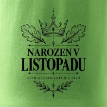 Narozen v listopadu koruna a dubové listy