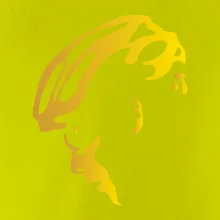 Hlava cyklista zlatá