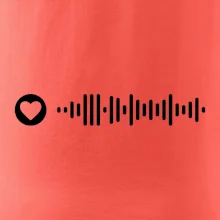 Zamilovaný Spotify kód na prsu