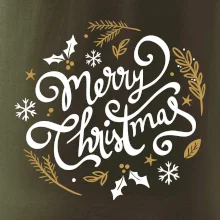 Merry christmas - nápis kulatý