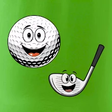 Parové triko - Golfová hůl a míček