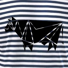 Origami kráva z boku