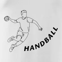Handball nápis šikmo