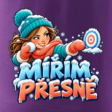 Rodinná vánoční trička - Mířím přesně máma sněhová bitva