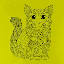 Kočka sedící mandala