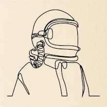 Astronaut jedním tahem