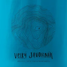 Velký Javorník - vrstevnice v kruhu
