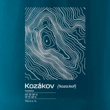 Kozákov - vrstevnice v obdélníku