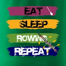 Eat sleep rowing repeat barevné