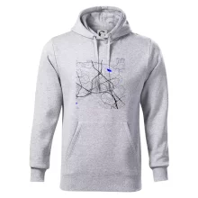 Praha - 14100 mapa s vodními toky