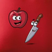 Parové triko - Jablko a nůž