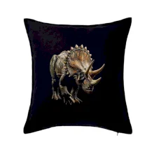 Triceratops z boku černá fotka