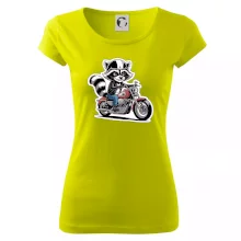 Mýval na motorce kreslený