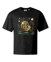 Bitcoin logo s grafy