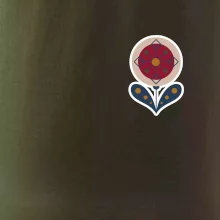 Folklor na prsu květina kulatá