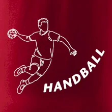 Handball nápis šikmo