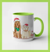 Veselé vánoce - pes, křeček a kočka