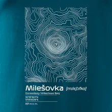 Milešovka - vrstevnice v obdélníku