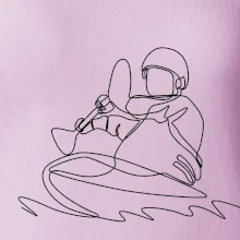 Kajak na vodě jedním tahem