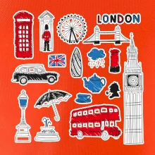 Velká Británie - kreslené ikonky Velká Británie - kreslené ikonky