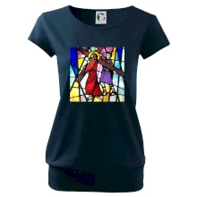 Vitráž - Ježíš a kříž