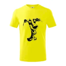 Černobílá karikatura chrt