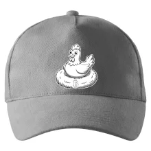 Kuře sedící na bitcoinovém hnízdě