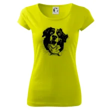 Černobílá karikatura Bernský salašnický pes