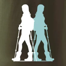 Nordic walking figury - žena