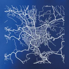 Mapy měst černobílé Jablonec nad Nisou